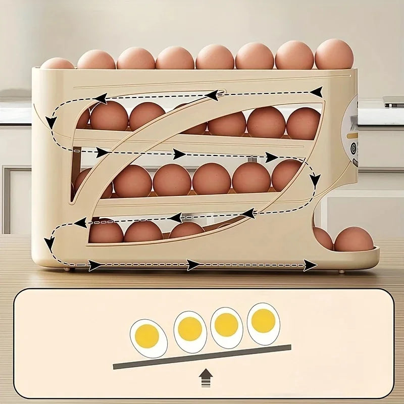 3 Tier Egg Storage Box Rolling