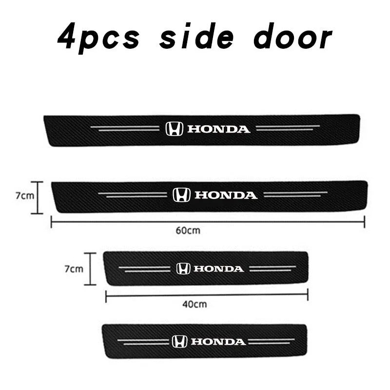 Car Door Sill Protection Strip Car Decorative Sticker For Honda Civic CRV Fit gp5 Jazz Veze Odyssey XR-V adv 350 Car Accessories
