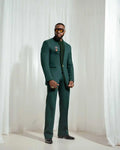 Trim Fit Wedding Tuxedos 2 Piece Set Jacket Pants One Button Men Suit Handsome Groom Business Evening Suit Customized