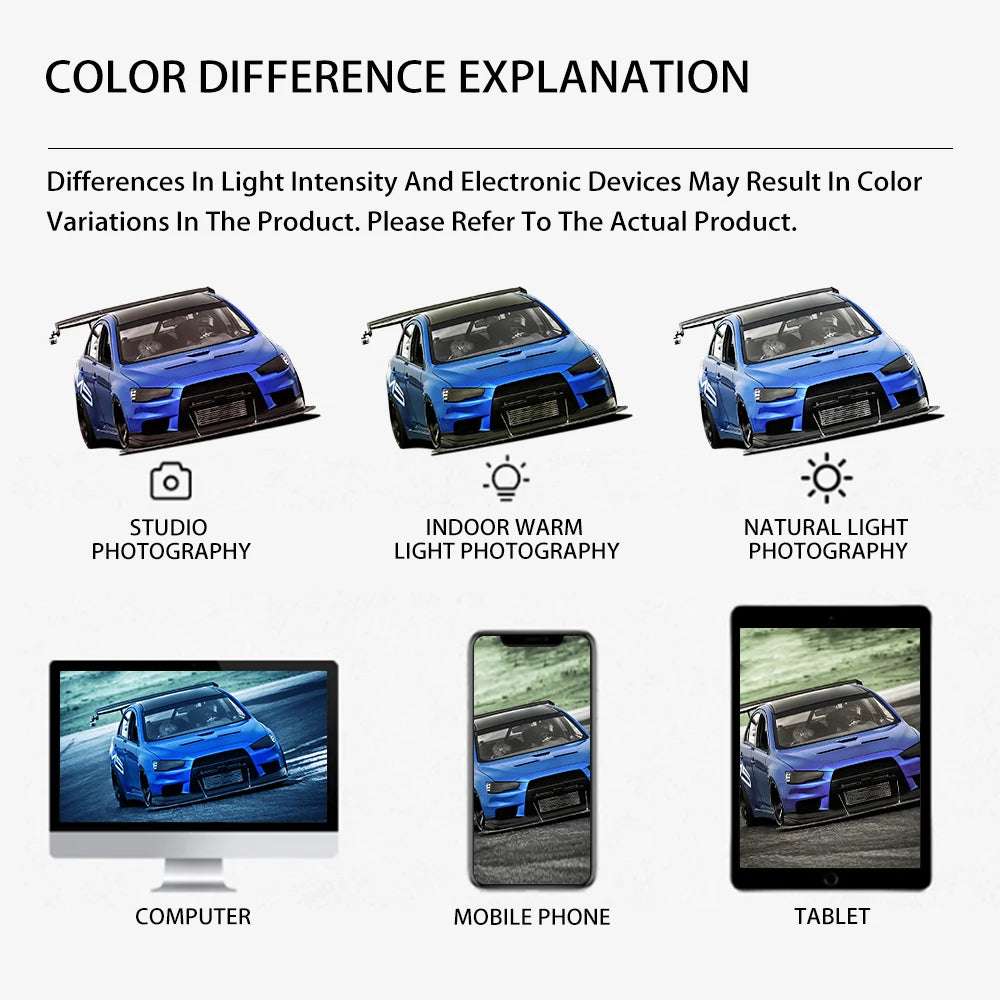 Car Sticker Wrapping Vinyl Film Metallic Midnight Purple Color Change PET Bubble Free Film Car Accessories PVC Auto Decals
