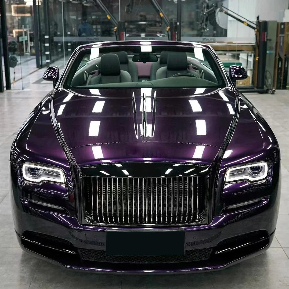 Car Sticker Wrapping Vinyl Film Metallic Midnight Purple Color Change PET Bubble Free Film Car Accessories PVC Auto Decals