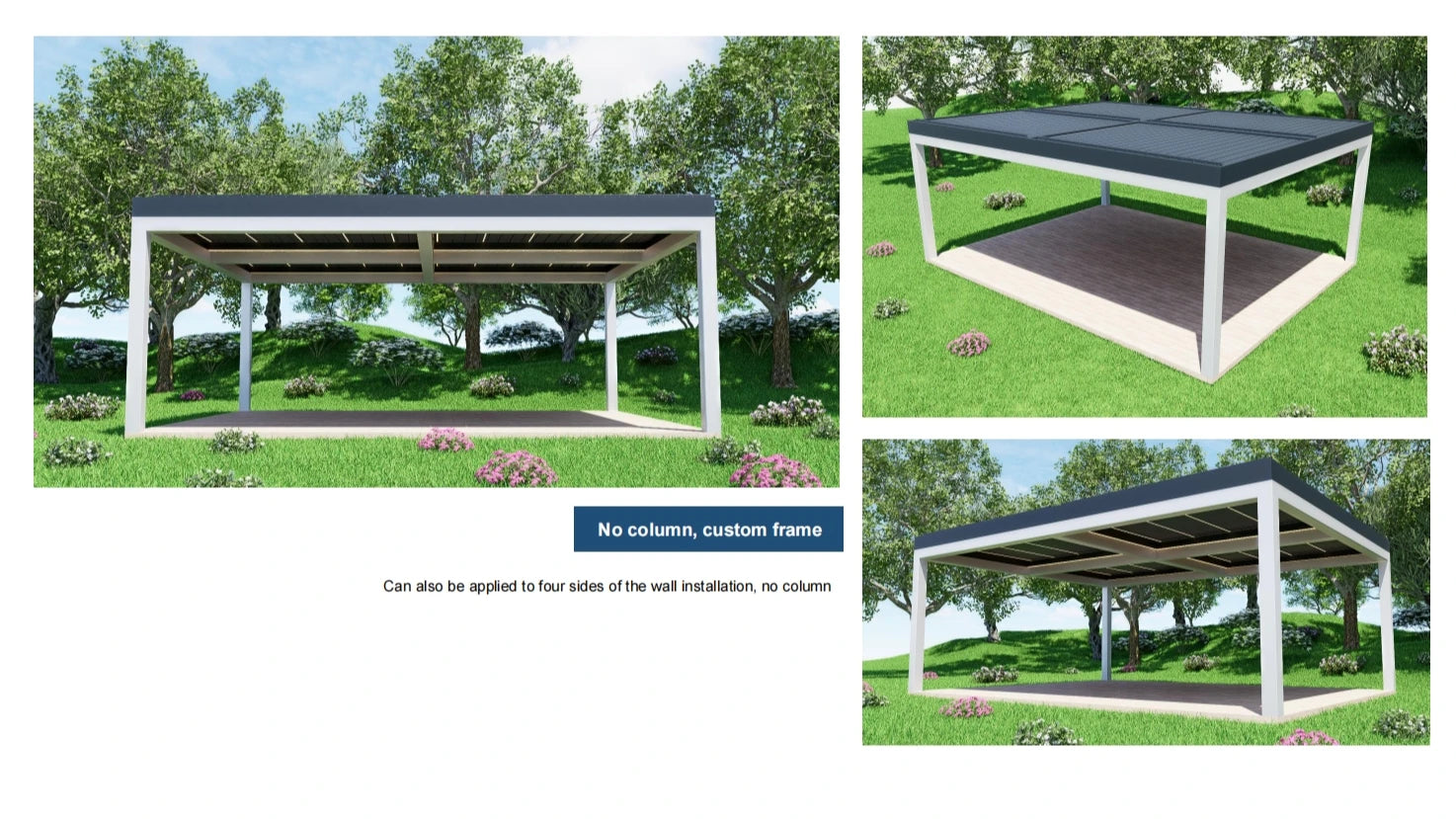 Motorized Pergola Aluminum Bioclimatic Gazebo with LED Lights Louvered Roof with Glass Sliding Doors Patio Gazebos Pergolas