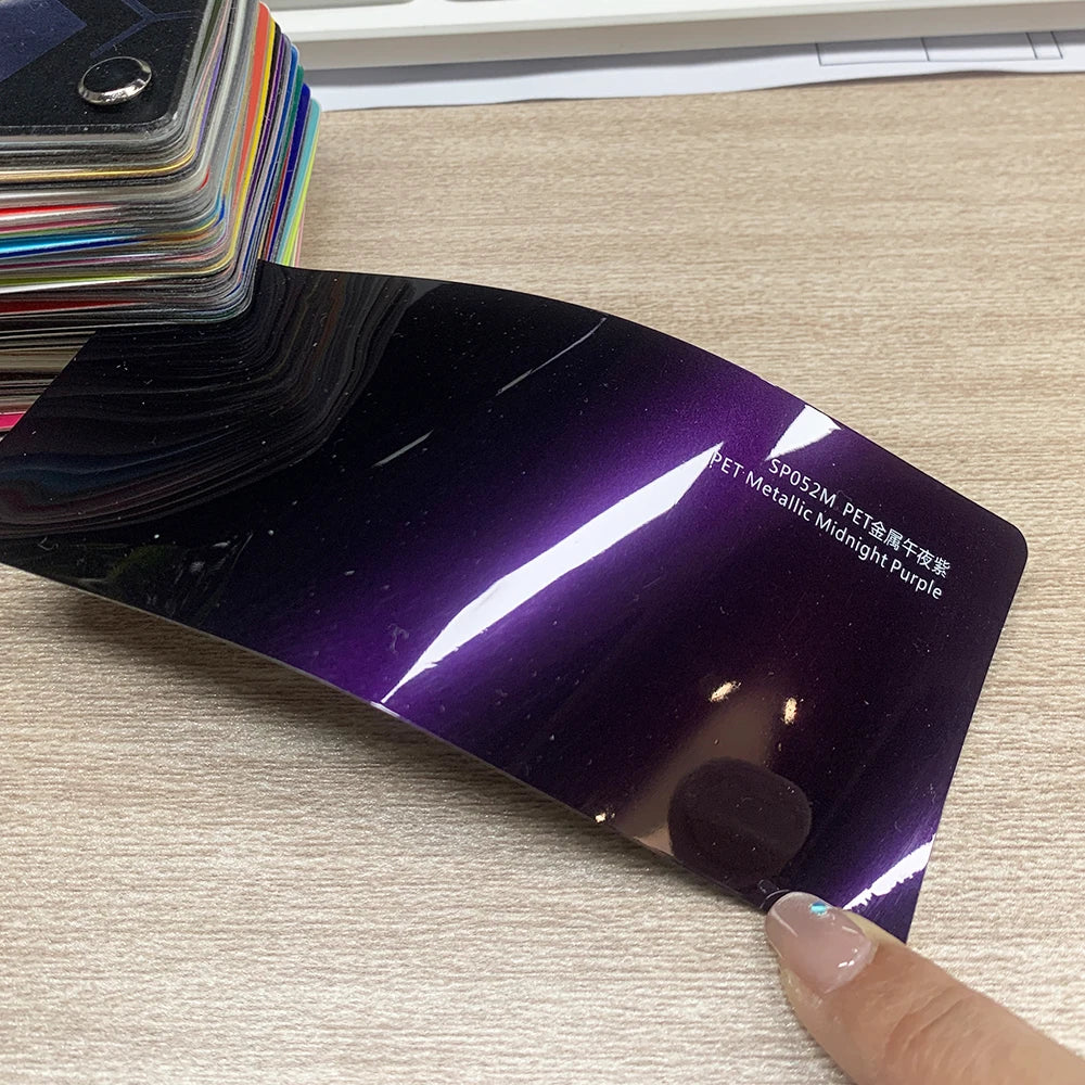 18M Roll High Glossy Metallic Midnight Purple Vinyl Film Sticker DIY Car Wrap Foil with Air Release Self Adhesive Decal Wrapping