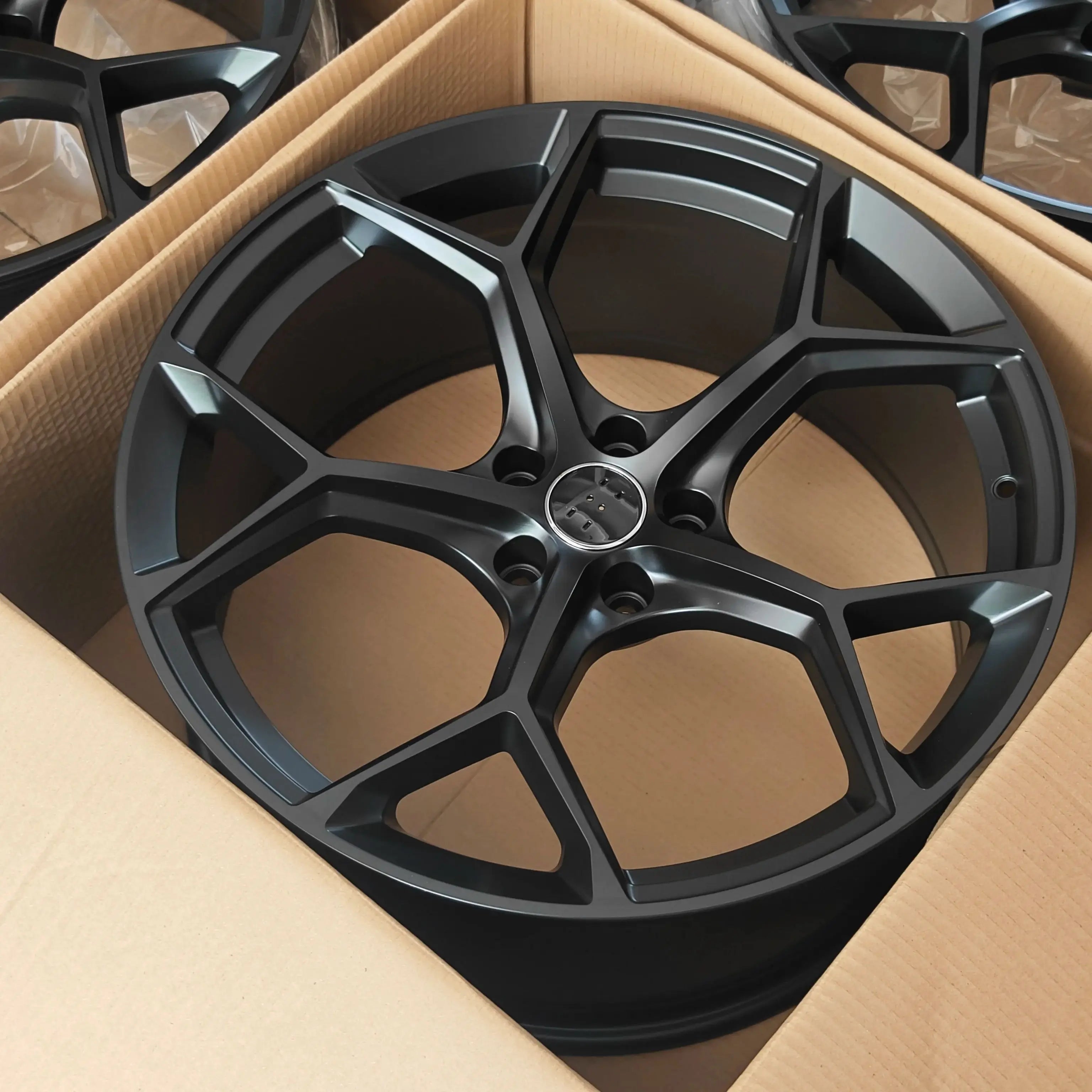 TP Good Price Muti Spoke Alloy Sport Car Wheel 20*9j ET 25/30 PCD 5X112 Satin Black Wheel Rim for Audi RS7 RS6 A5 A8 A6