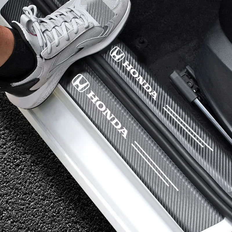 Car Door Sill Protection Strip Car Decorative Sticker For Honda Civic CRV Fit gp5 Jazz Veze Odyssey XR-V adv 350 Car Accessories