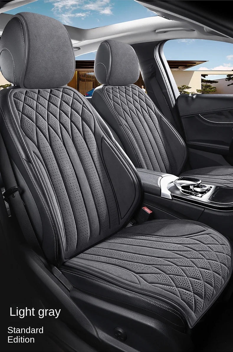 Car Suede Seats Protection Universal Car Seat Cover All Season Breathable High Quality Perforated Latex Suede SUV Seat Covers