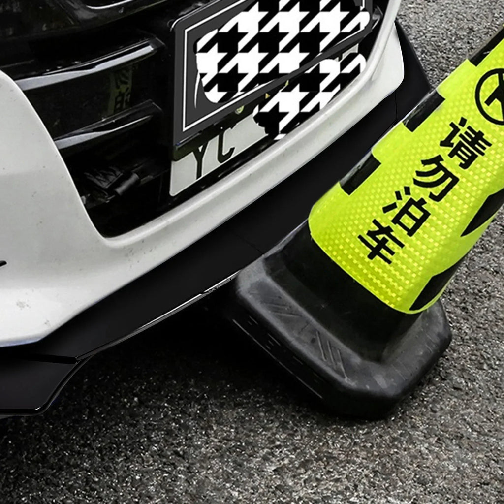 Universal ABS Front Bumper Lip Chin Spoiler Splitter With 8"-11" Adjustable Support Rod