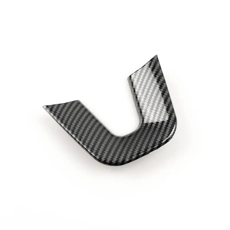 ABS Carbon Fiber Texture For Dodge Challenger Durango Charger 2015-2022 Jeep 4pcs Car Interior Steering Wheel Panel Cover Trim