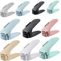 1/4/10 Pcs Shoe Organiser Plastic Adjustable Height Shoe Shelf Top and bottom compartment design Save space in your shoe cabinet