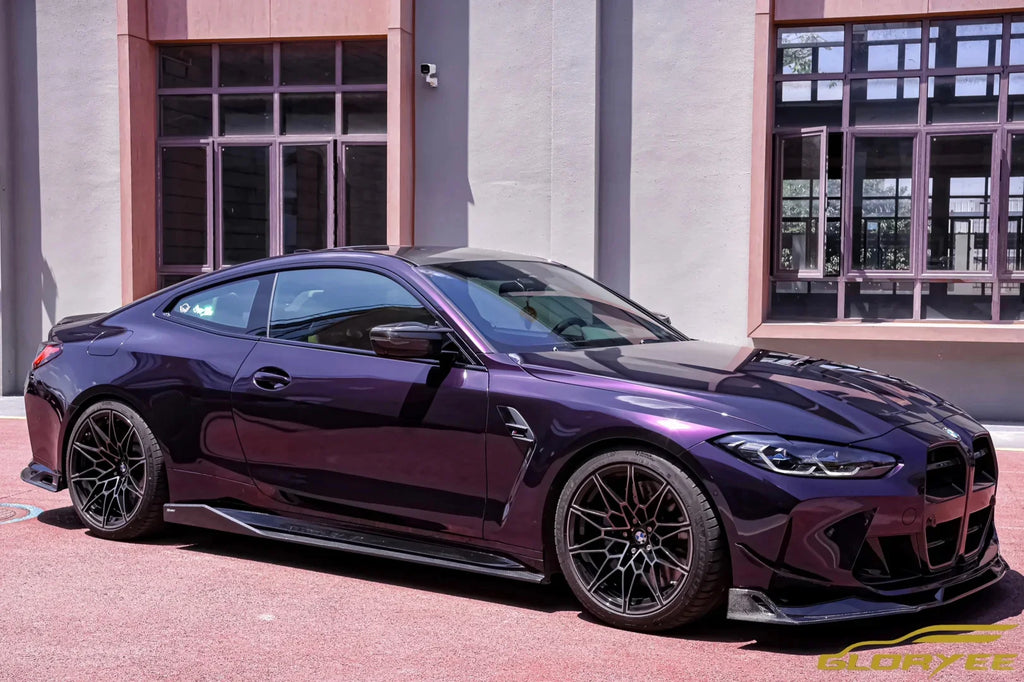 18M Roll High Glossy Metallic Midnight Purple Vinyl Film Sticker DIY Car Wrap Foil with Air Release Self Adhesive Decal Wrapping