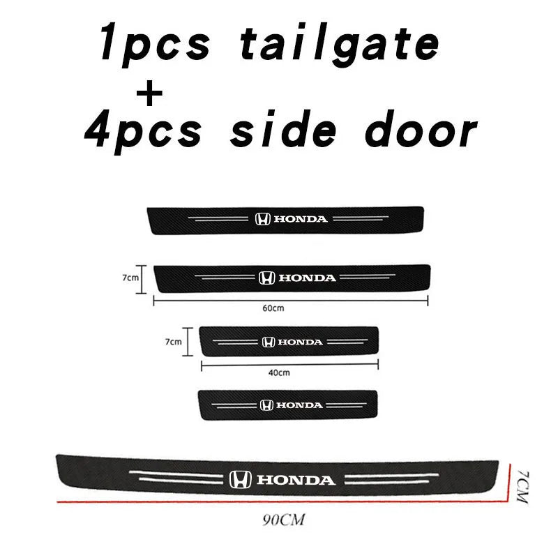 Car Door Sill Protection Strip Car Decorative Sticker For Honda Civic CRV Fit gp5 Jazz Veze Odyssey XR-V adv 350 Car Accessories