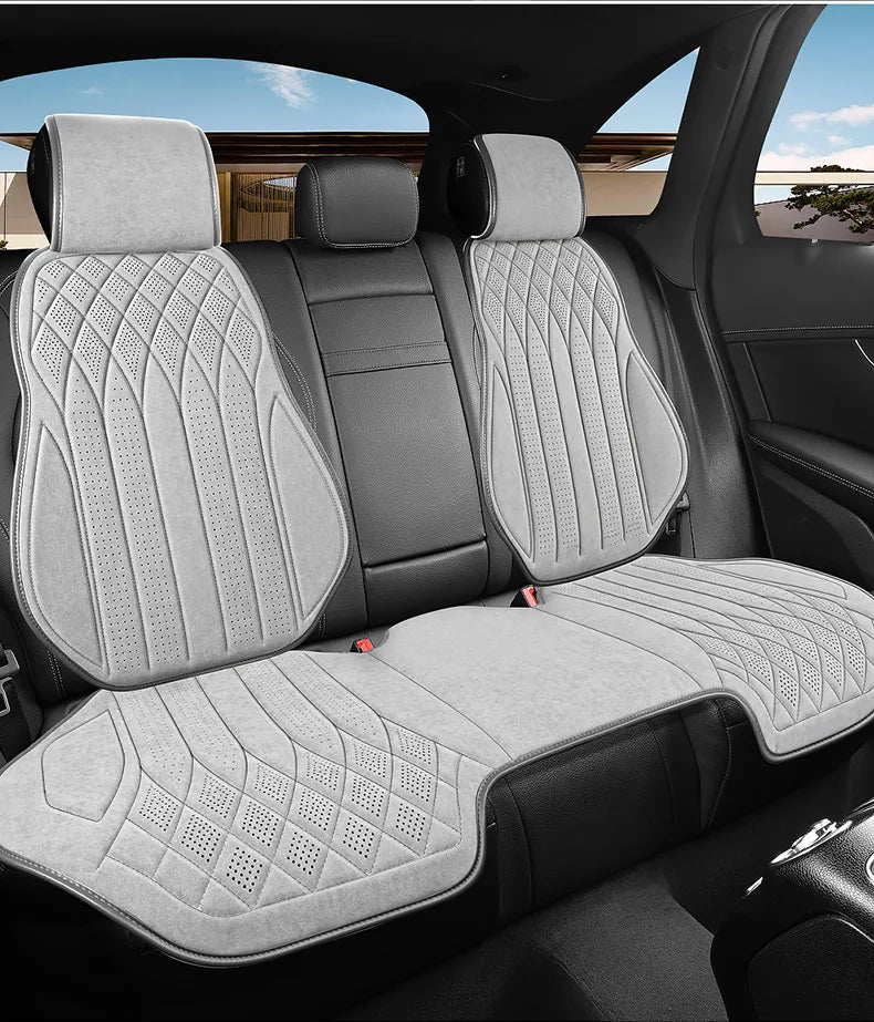Car Suede Seats Protection Universal Car Seat Cover All Season Breathable High Quality Perforated Latex Suede SUV Seat Covers