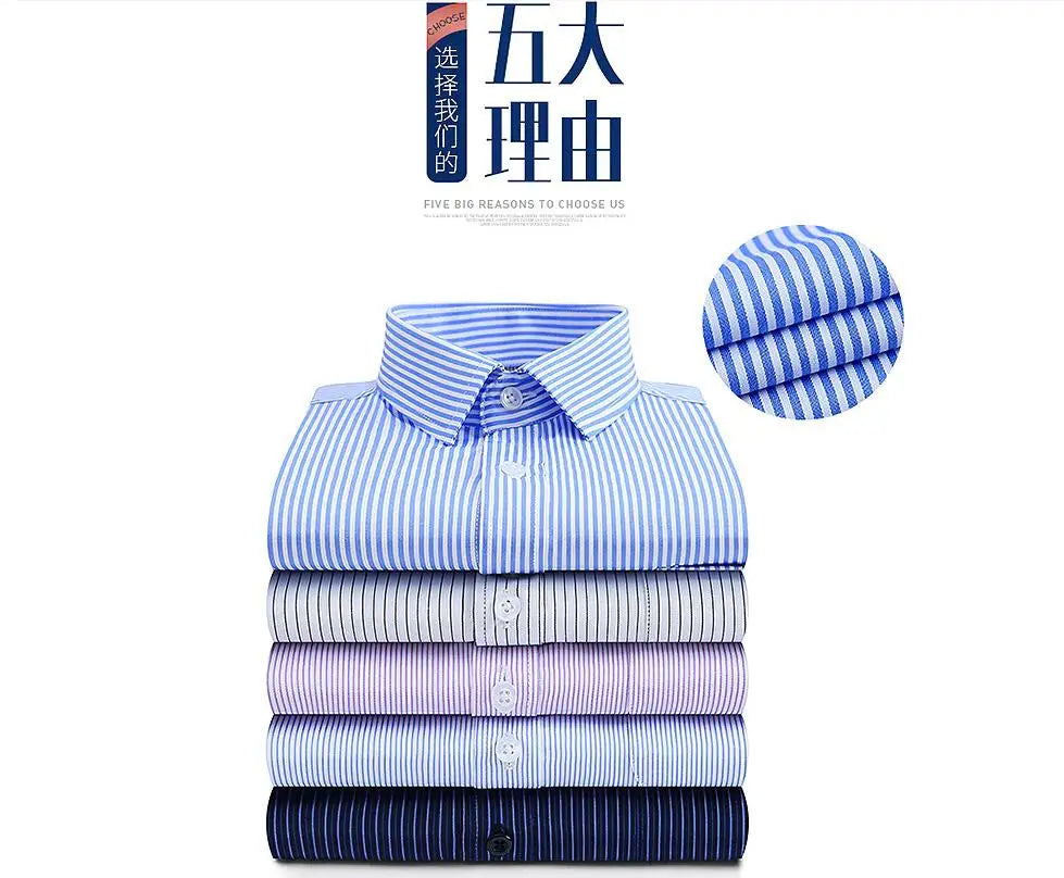 Men's Striped long-sleeved Shirt