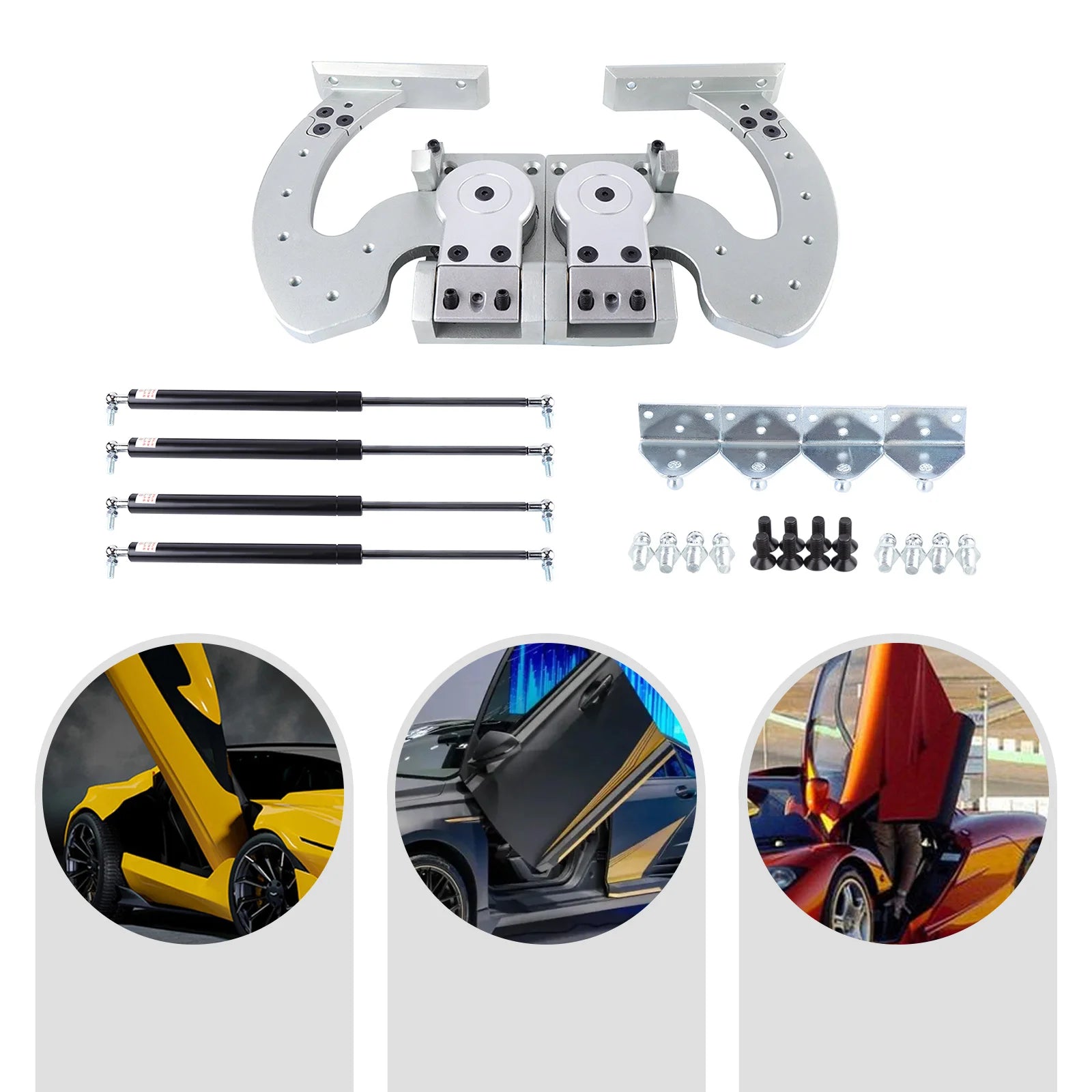 Vertical Doors Hinge Kit for Universal Usage Compatible with Lambo Chevrolet Nissan Mazda Ford Subaru Toyota