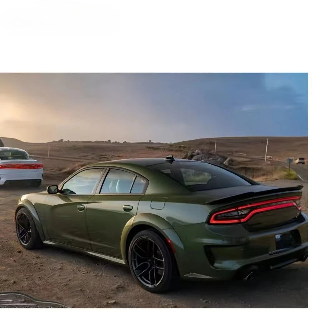 Aggressive SRT Look Full Body Kit Compatible with for Dodge Charger GT AWD | Front Rear Bumpers, Wide Fenders, Spoiler Included