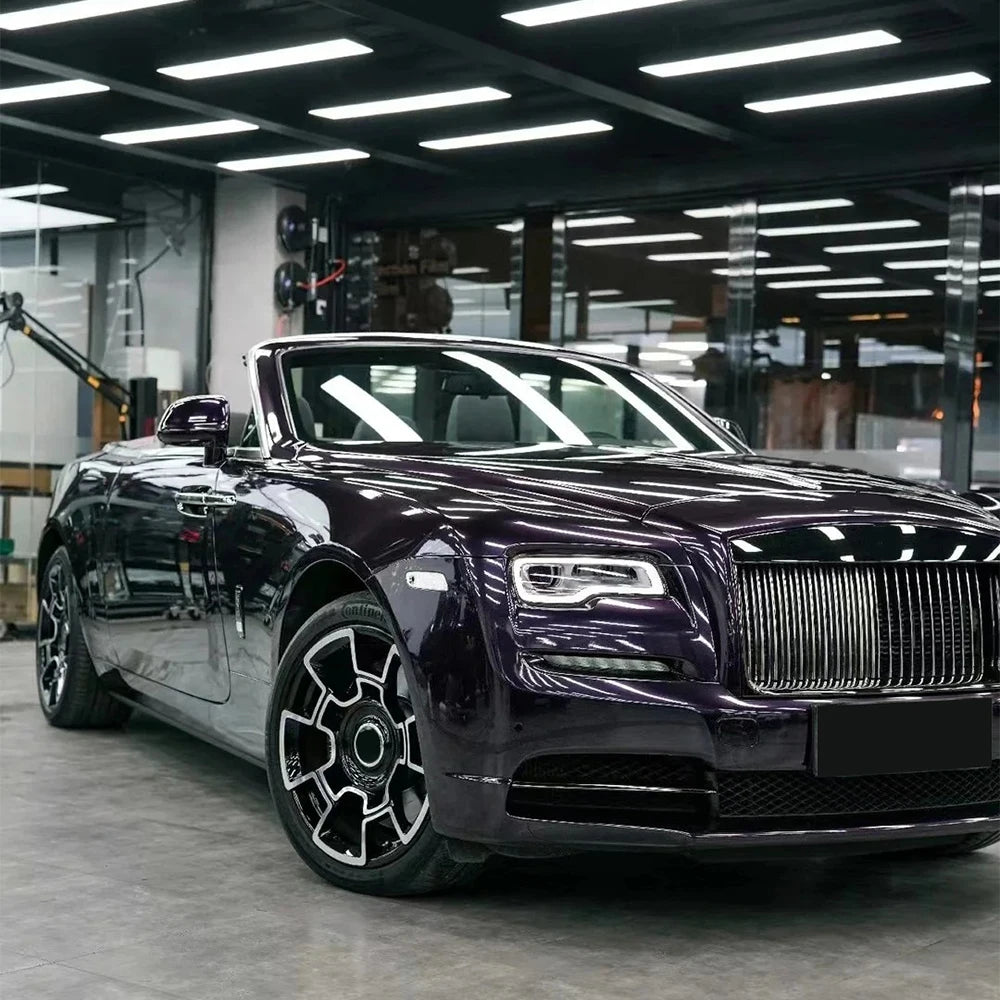 Car Sticker Wrapping Vinyl Film Metallic Midnight Purple Color Change PET Bubble Free Film Car Accessories PVC Auto Decals