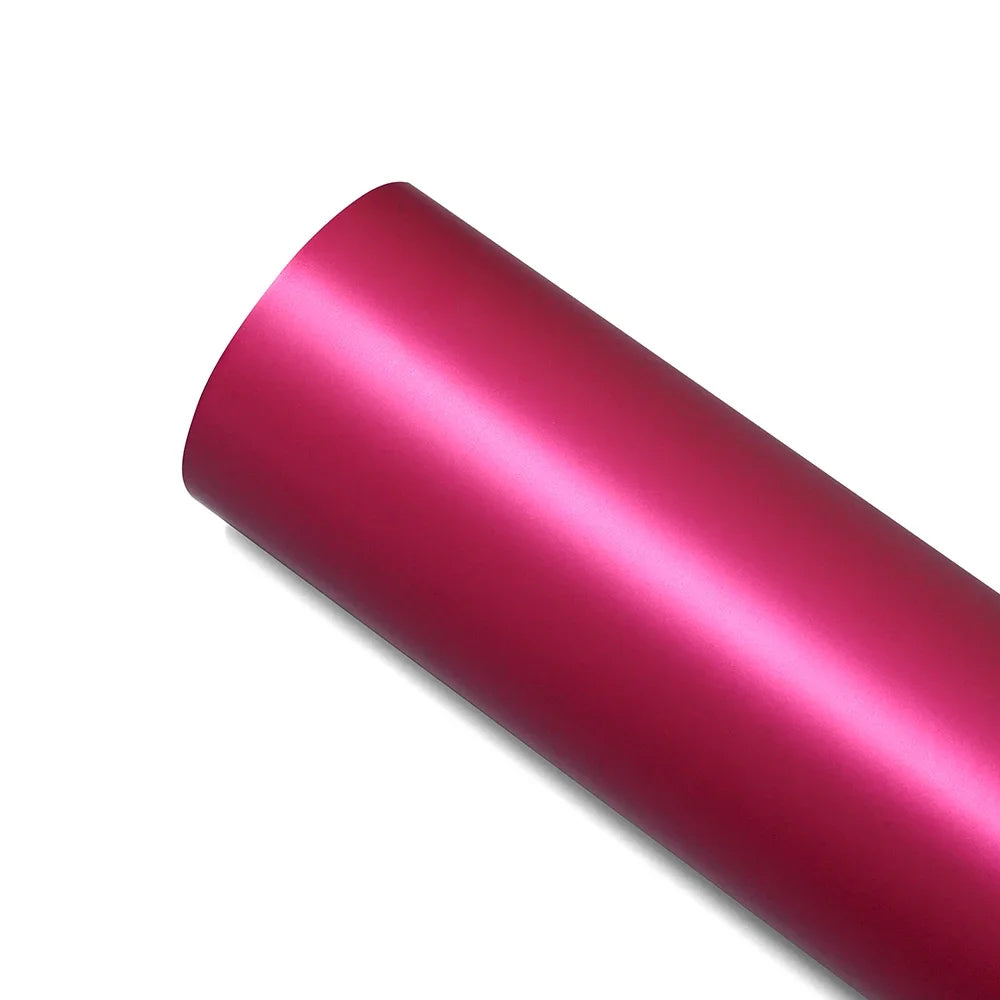 Matte Satin Ice Film Rose Red Car Wrap Stickers Color Change Vinyl Film Bubble Free Auto Decals Wrapping Sticker Car Accessories