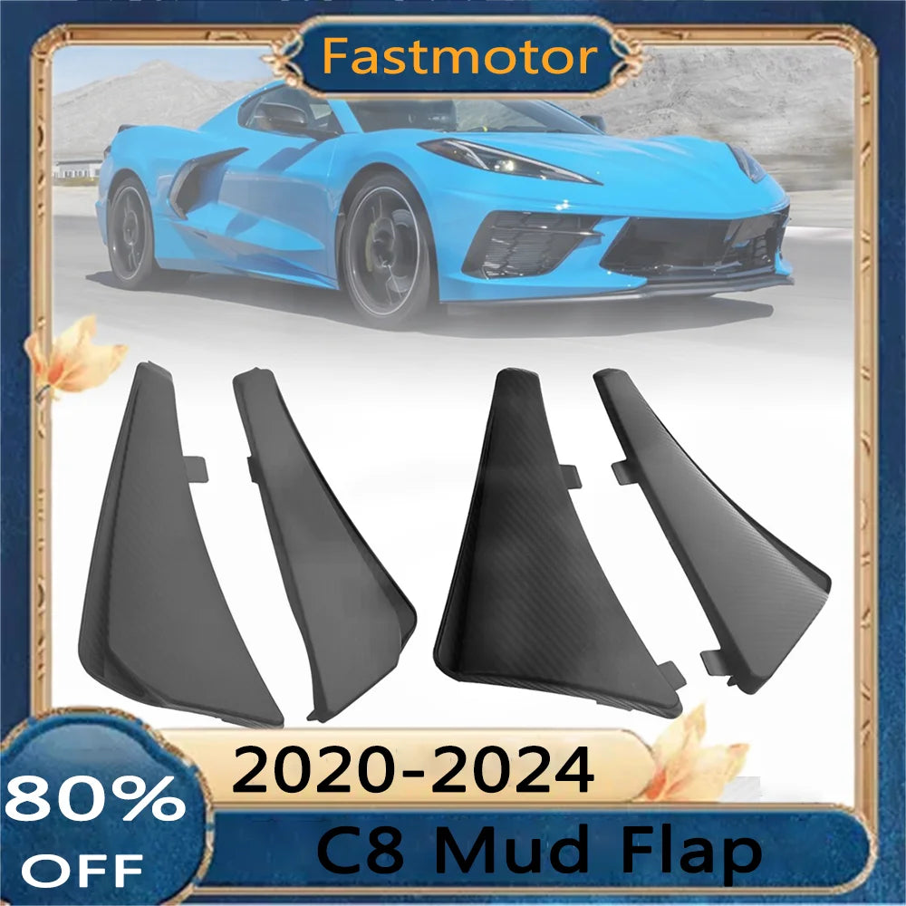 4pcs Mud Flaps Mudflaps Fender Mudguard XL Extended Front Rear Wheel Splash Guard For Chevrolet C8 Corvette 2020-2024 Accessorie