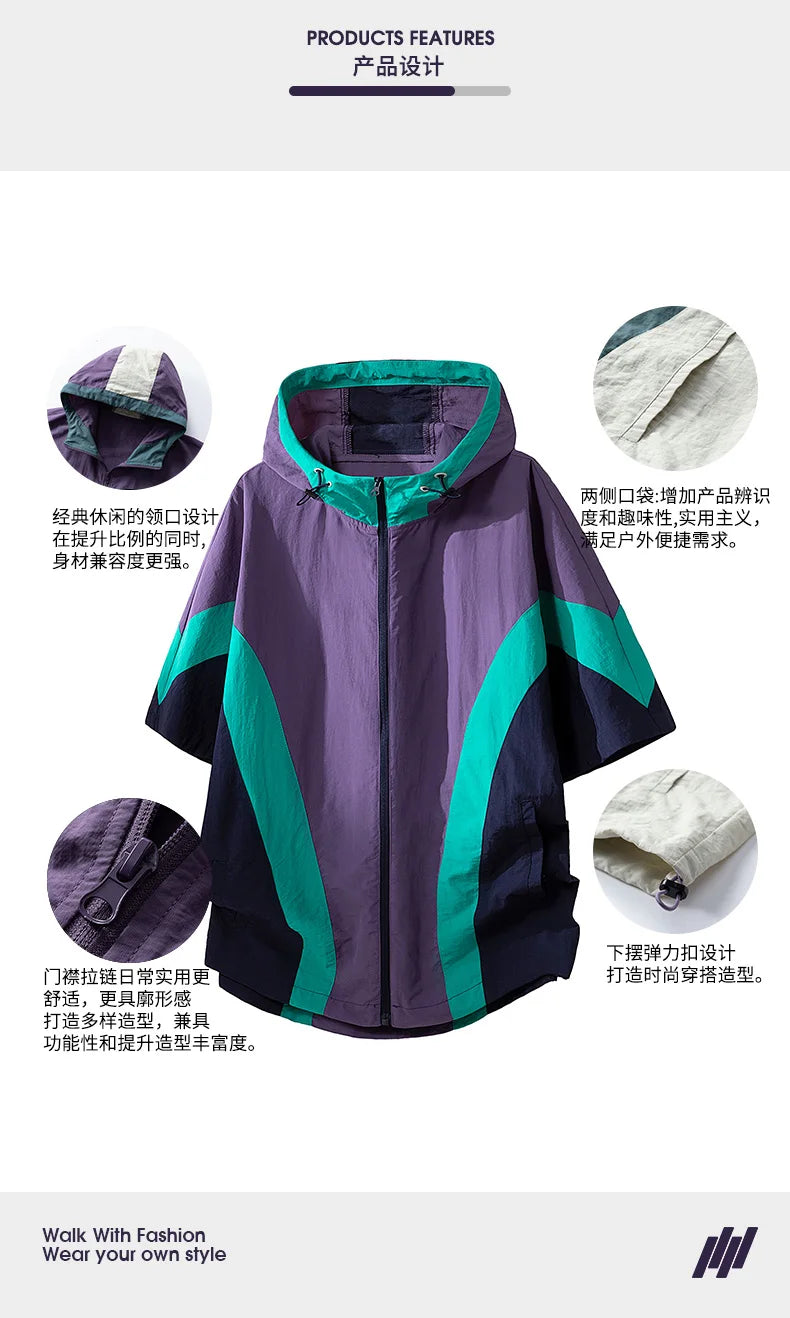 Summer Style Quick-Drying Shirt and Shorts Set for Men