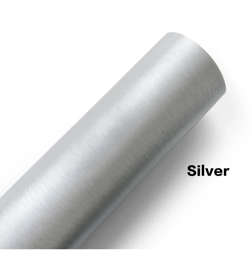 Car Stickers Black Grey Silver Brushed Aluminum  Vinyl Wrap Film Metallic Car Wrap Foil Sticker For Car Motorcycle Computer Skin