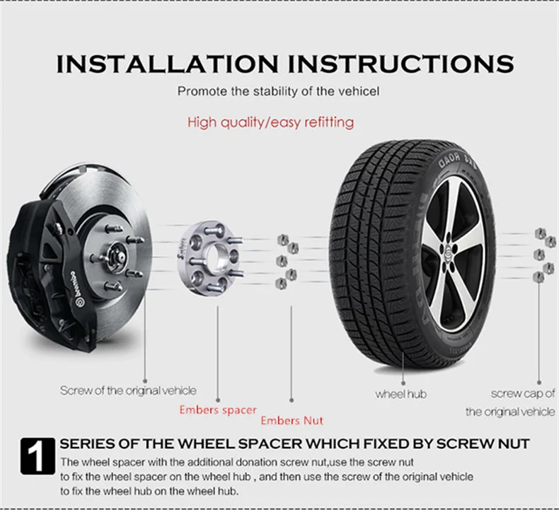 Embers Wheel Spacers 5x114.3 CB 60.1mm M12x1.5 Adapter For Lexus ES GS HS IS NX RC RX SC Toyota Camry RAV4 Suzuki SX4 1 Piece