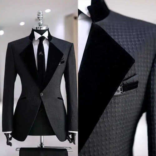 2 Piece Formal Man Tuxedos Jacquard