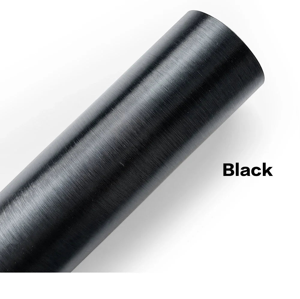 Car Stickers Black Grey Silver Brushed Aluminum  Vinyl Wrap Film Metallic Car Wrap Foil Sticker For Car Motorcycle Computer Skin