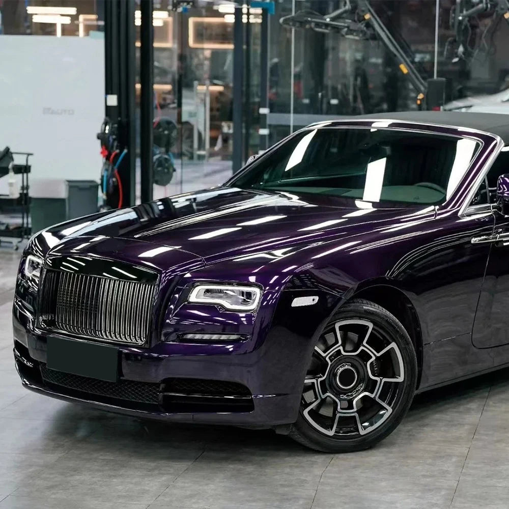 Car Sticker Wrapping Vinyl Film Metallic Midnight Purple Color Change PET Bubble Free Film Car Accessories PVC Auto Decals