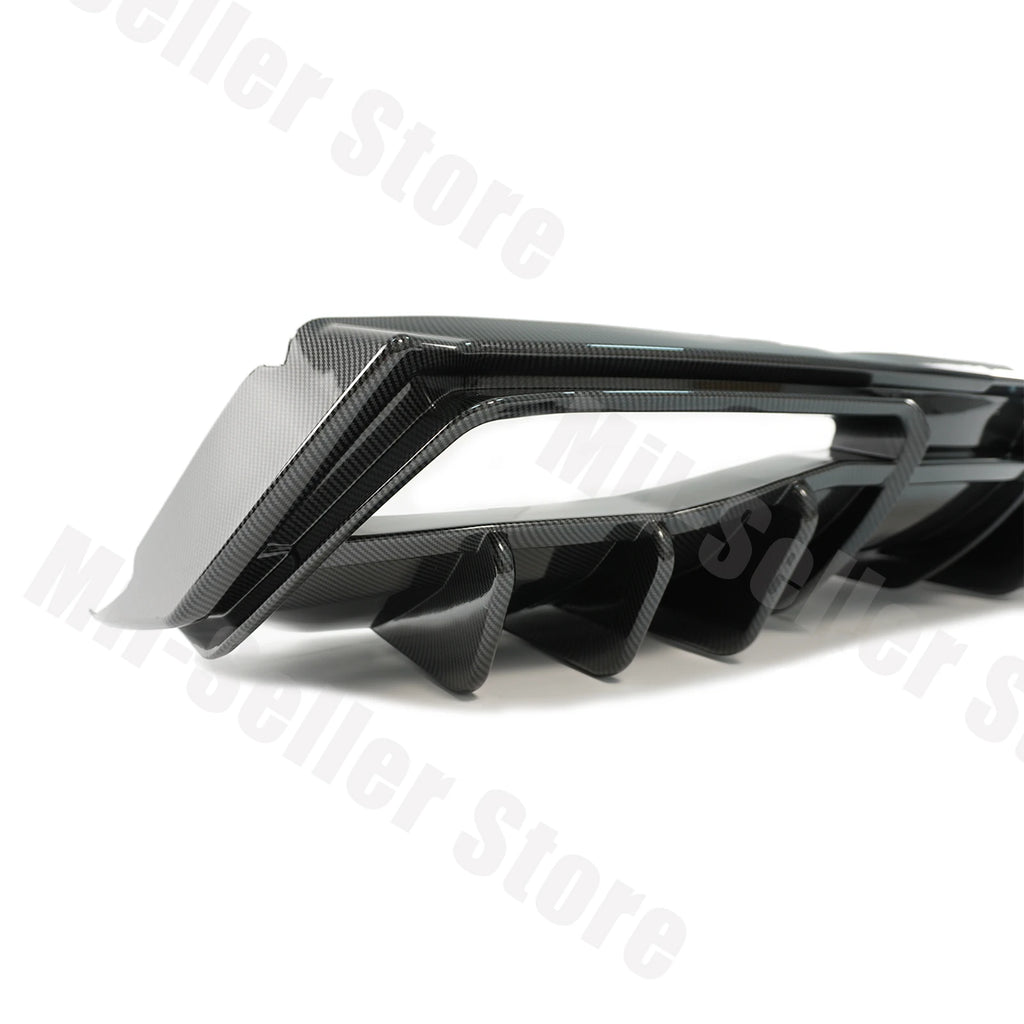 For Chevrolet Corvette C8 2020-2025 NINTE Style Rear Bumper Diffuser Non-Widebody Glossy Black Cars Accessories Body Kit