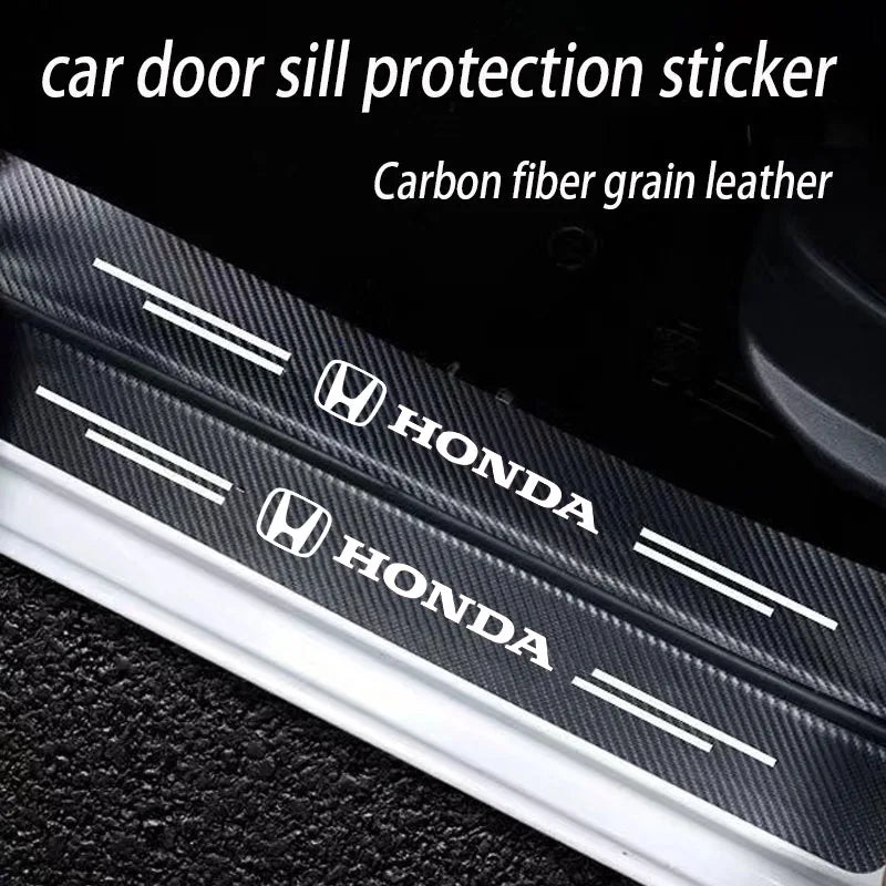 Car Door Sill Protection Strip Car Decorative Sticker For Honda Civic CRV Fit gp5 Jazz Veze Odyssey XR-V adv 350 Car Accessories
