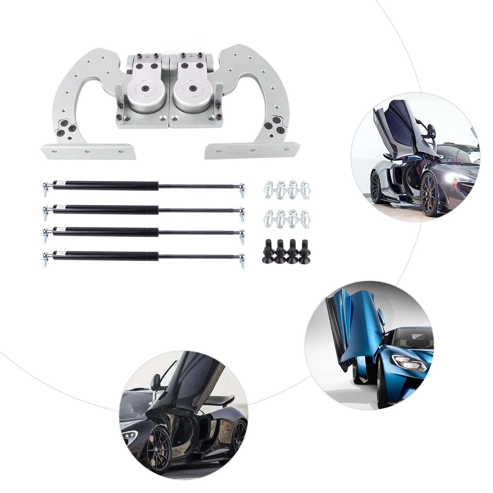 Vertical Doors Hinge Kit for Universal Usage Compatible with Lambo Chevrolet Nissan Mazda Ford Subaru Toyota