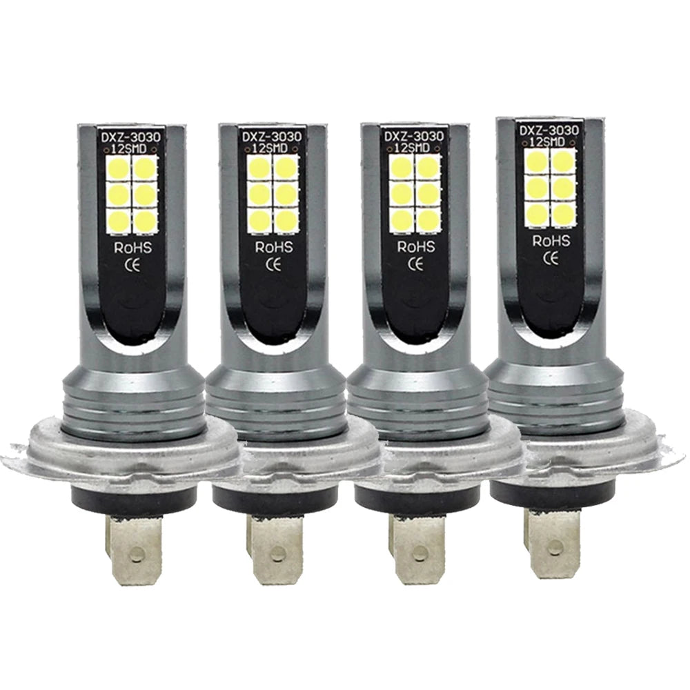 1/2/4pcs H7 Car Headlight Bulb Kit Waterproof Auto Fog Light Canbus H7 Led Lamp Super Bright 6000K Led Automobile Accessories