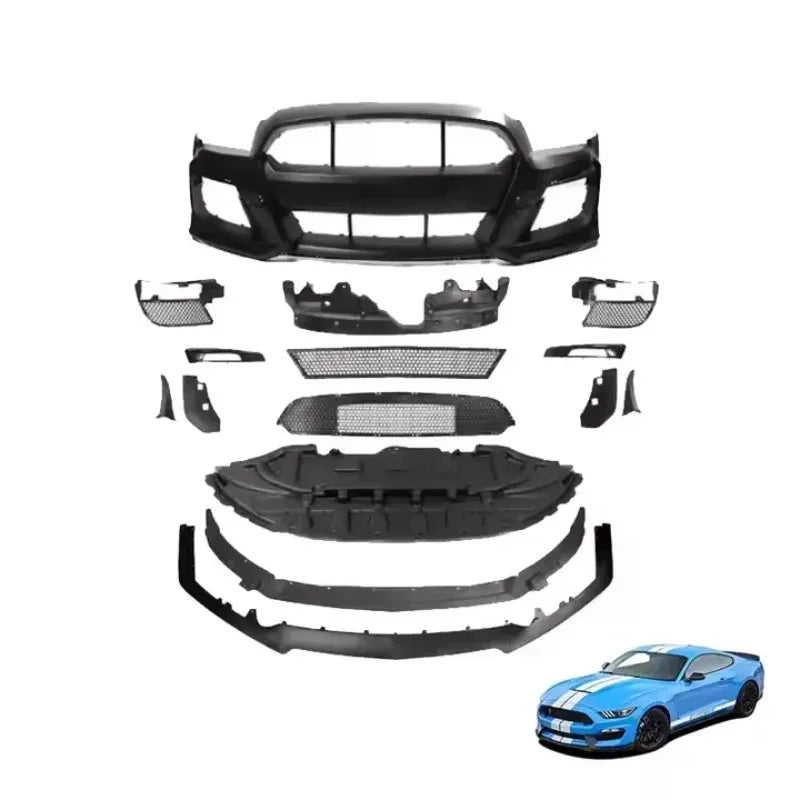 Old To New Bodykit Front Bumper W/O Grille Light For Mustang 10-14 GT500
