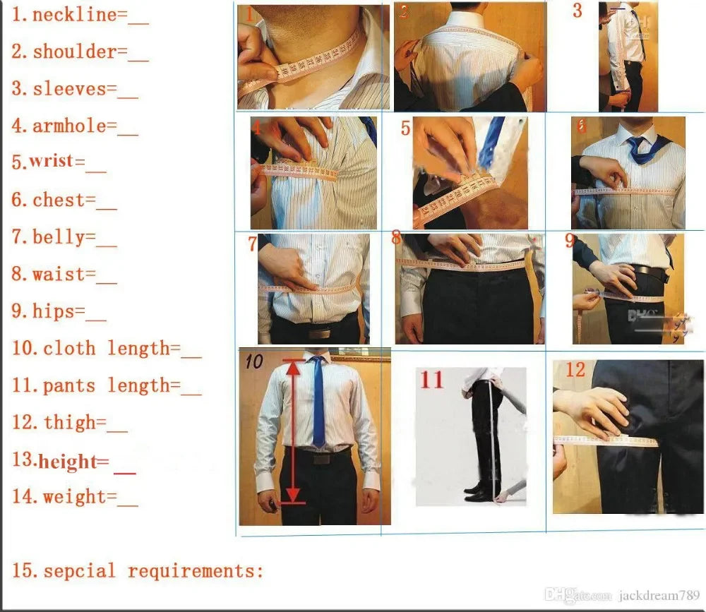 New casual Black men's suits slim two-piece business Korean version of the groom and best man wedding dress