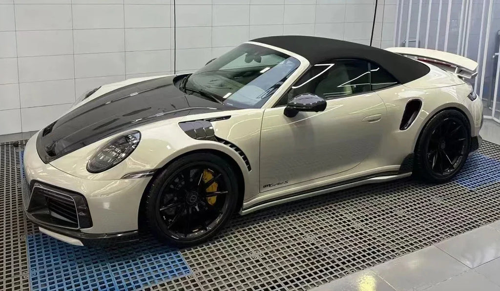 For Porsche 911 992 GT3 style Dry Carbon Fiber Car Front Bumper Side Fender Air Vent Covers Upgrade Car Accessories body kit