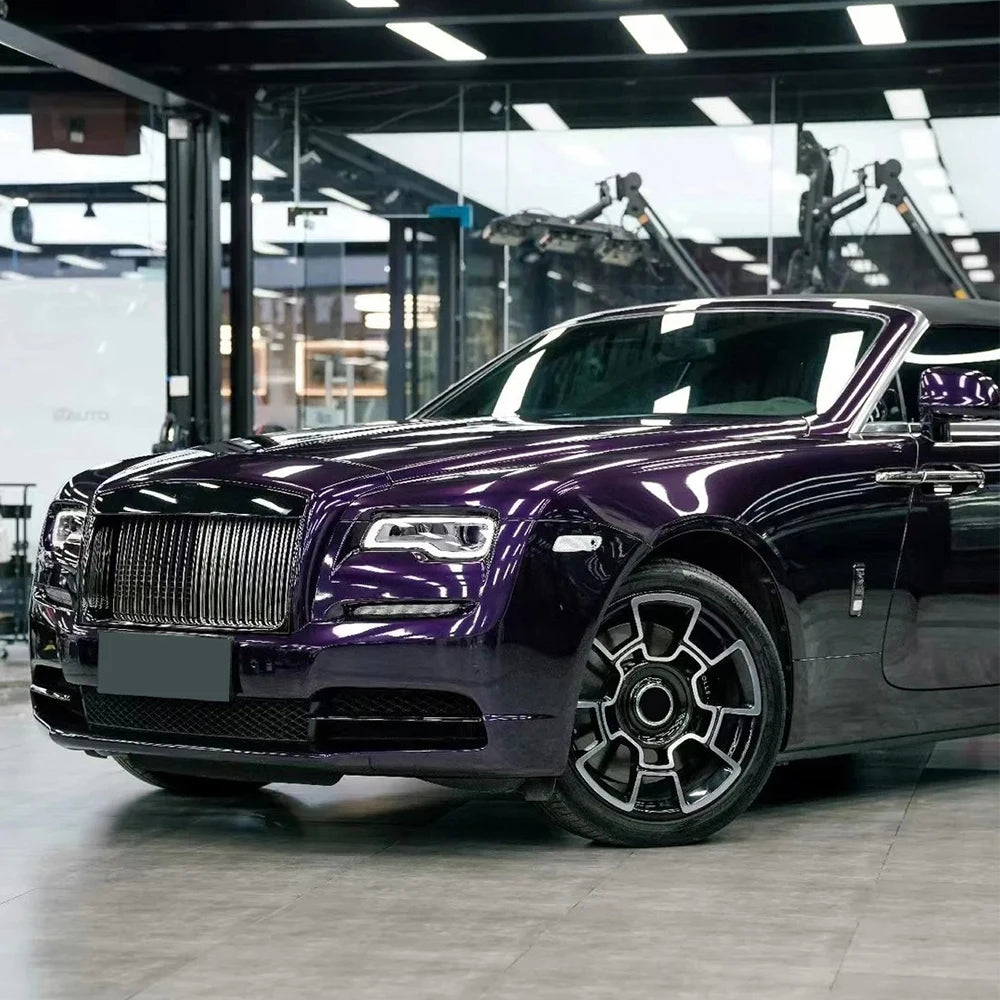 Car Sticker Wrapping Vinyl Film Metallic Midnight Purple Color Change PET Bubble Free Film Car Accessories PVC Auto Decals