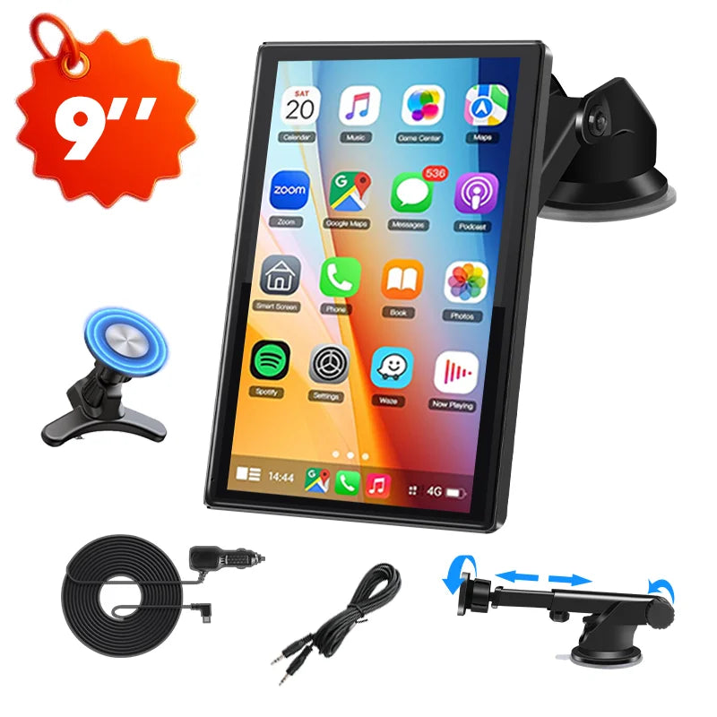 7/8/9'' Support Orientation & Portrait Car Mirror Radio Wireless Carplay Android Auto Multimedia Video Player Universal Screen