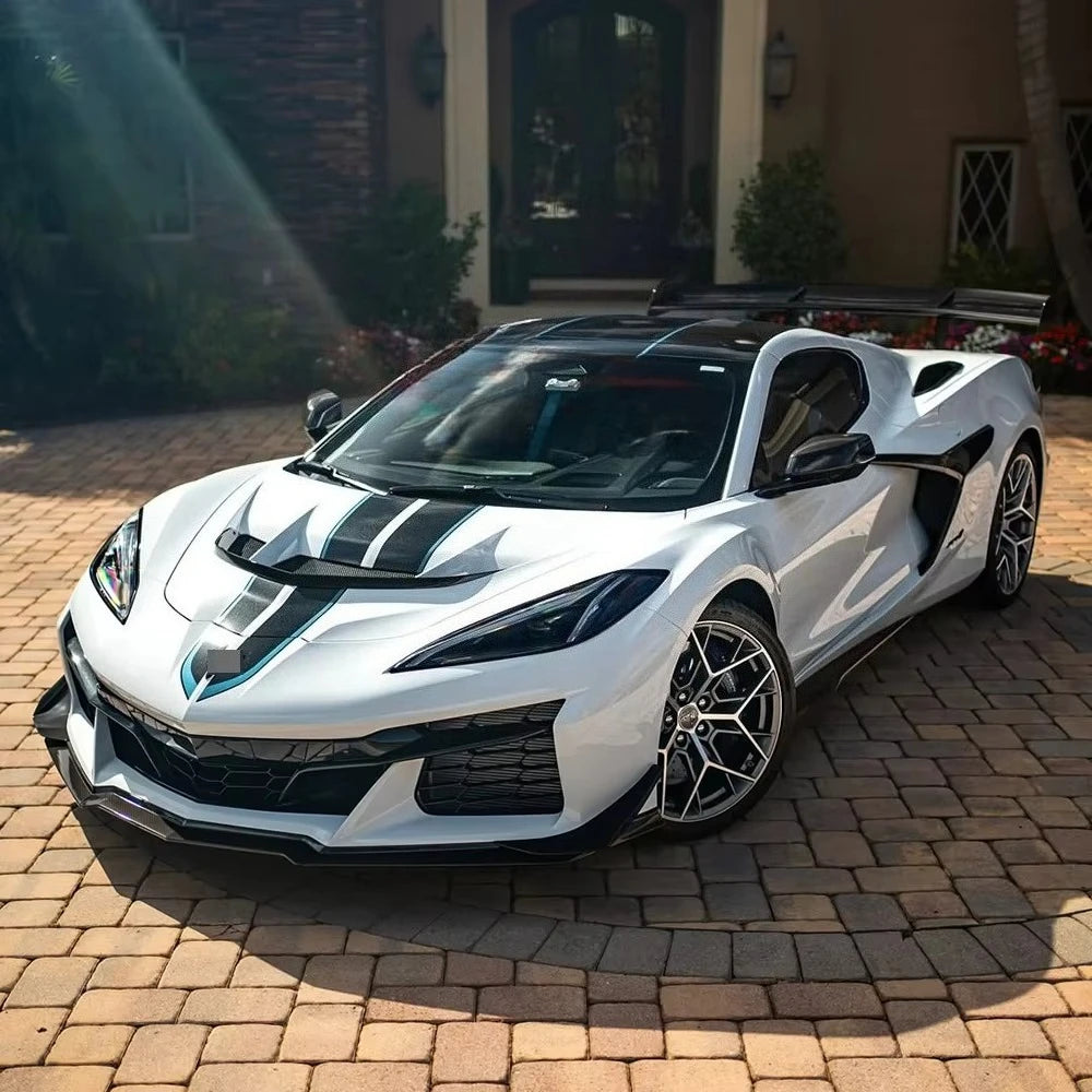 For 20-Up Corvette C8 Z06 Upgrade to C8 ZR1 DRY CARBON FIBER ZR1 Style  Rear Quarter Panels Fenders