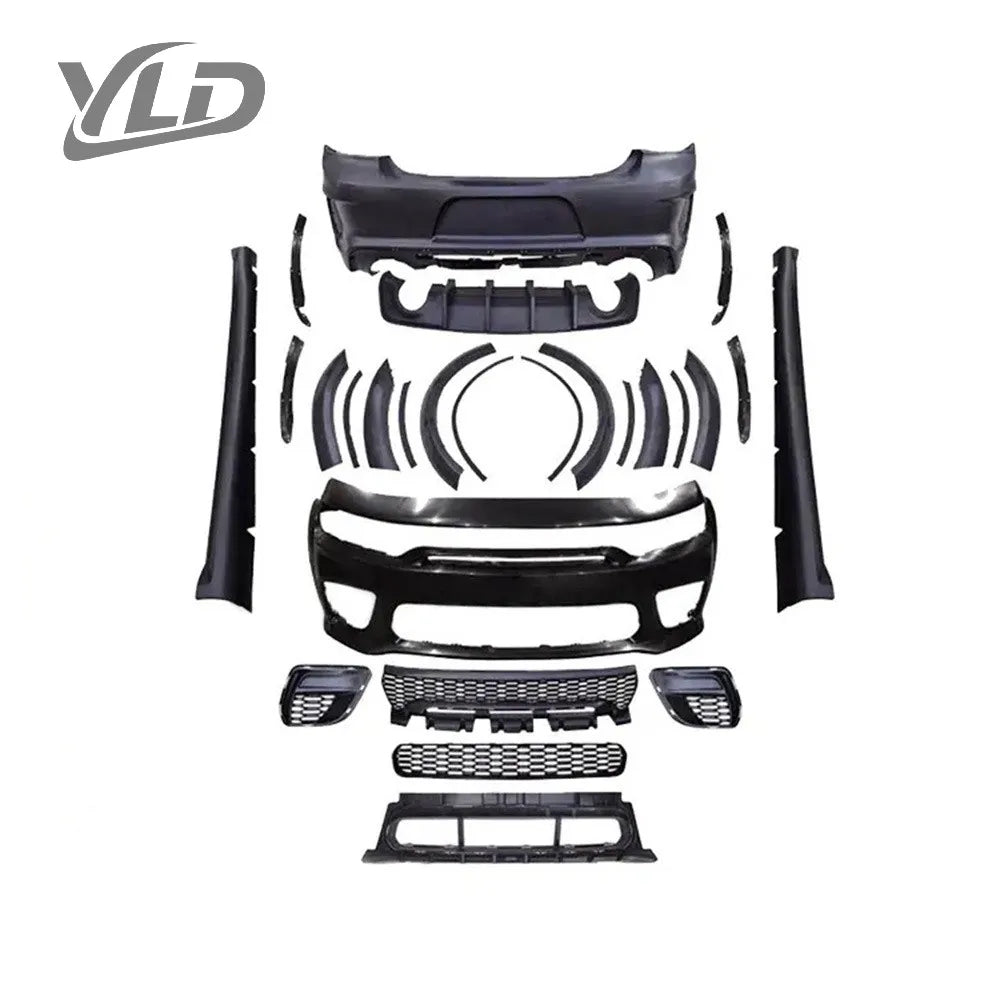 YLD Front Bumper Assembly Auto Part Front Bumper Kit for Dodge Charger SRT Hellcat 2015 2016 2017 2018 2019 2020 2021 2022 2023