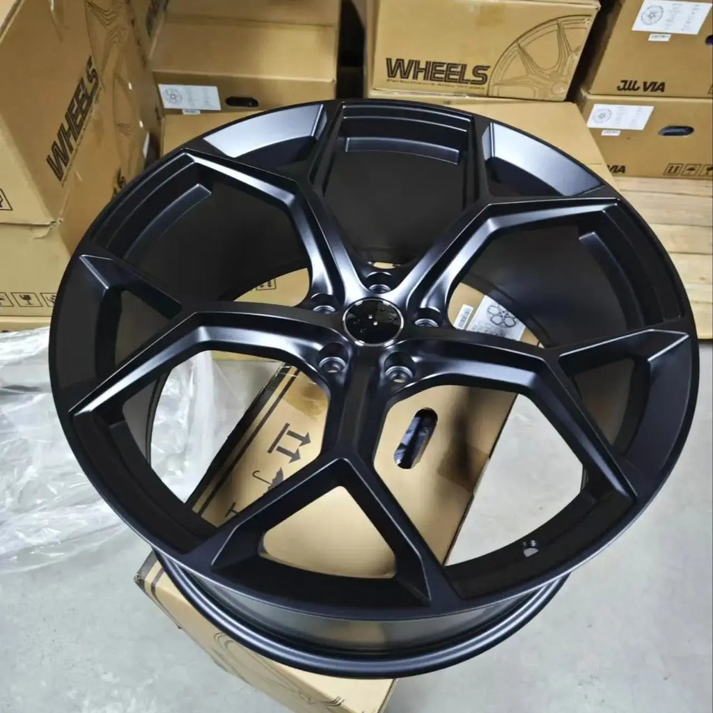 TP Good Price Muti Spoke Alloy Sport Car Wheel 20*9j ET 25/30 PCD 5X112 Satin Black Wheel Rim for Audi RS7 RS6 A5 A8 A6