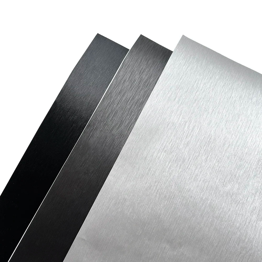 Car Stickers Black Grey Silver Brushed Aluminum  Vinyl Wrap Film Metallic Car Wrap Foil Sticker For Car Motorcycle Computer Skin
