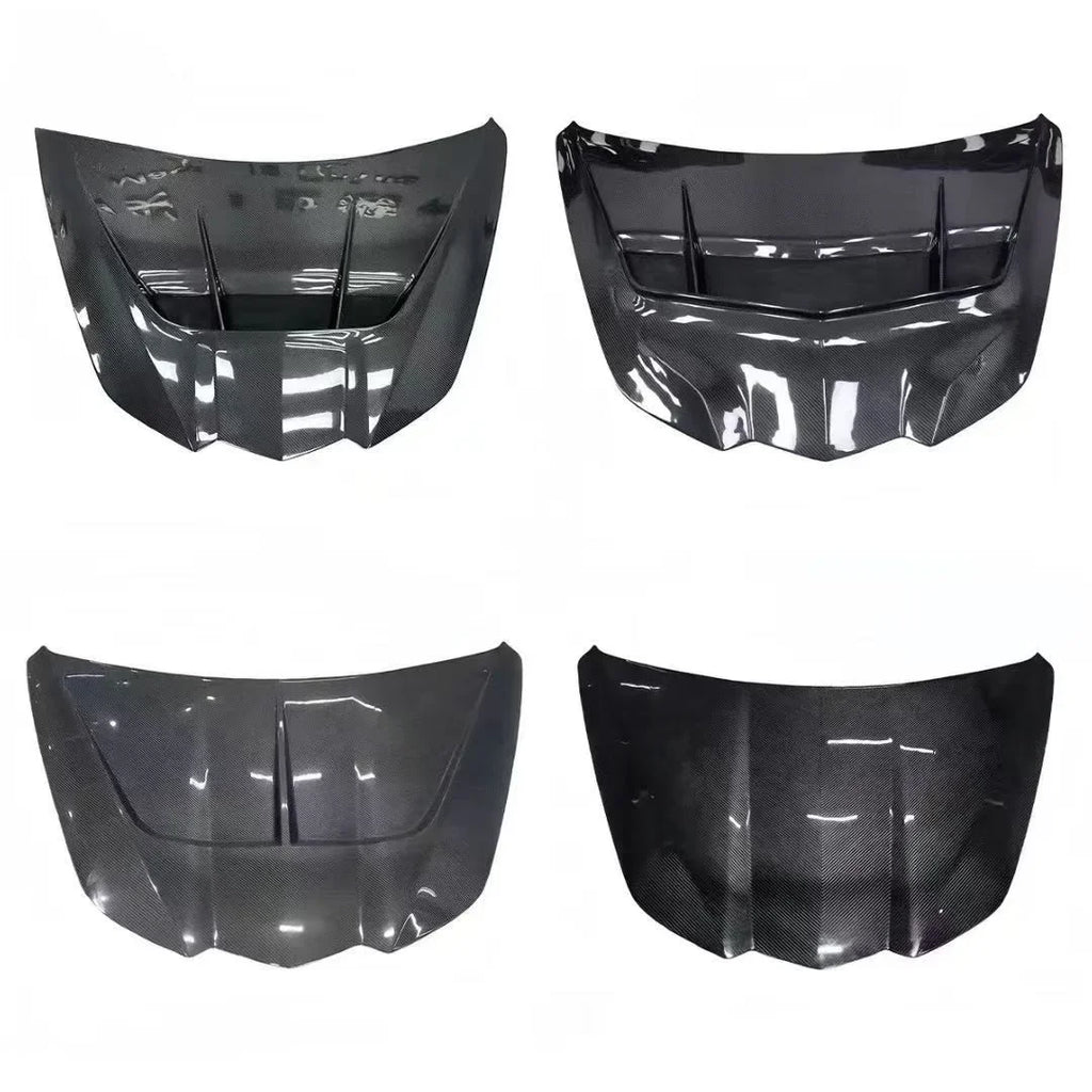 High Quality ZR1 Style Carbon Fiber Engine Hood Front Fender Trunk Lid Replacement Body Parts for Corvette C8