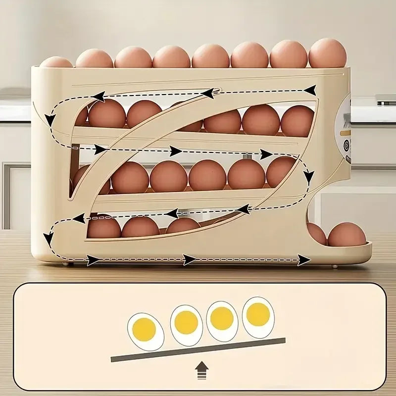 3 Tier Egg Storage Box Rolling