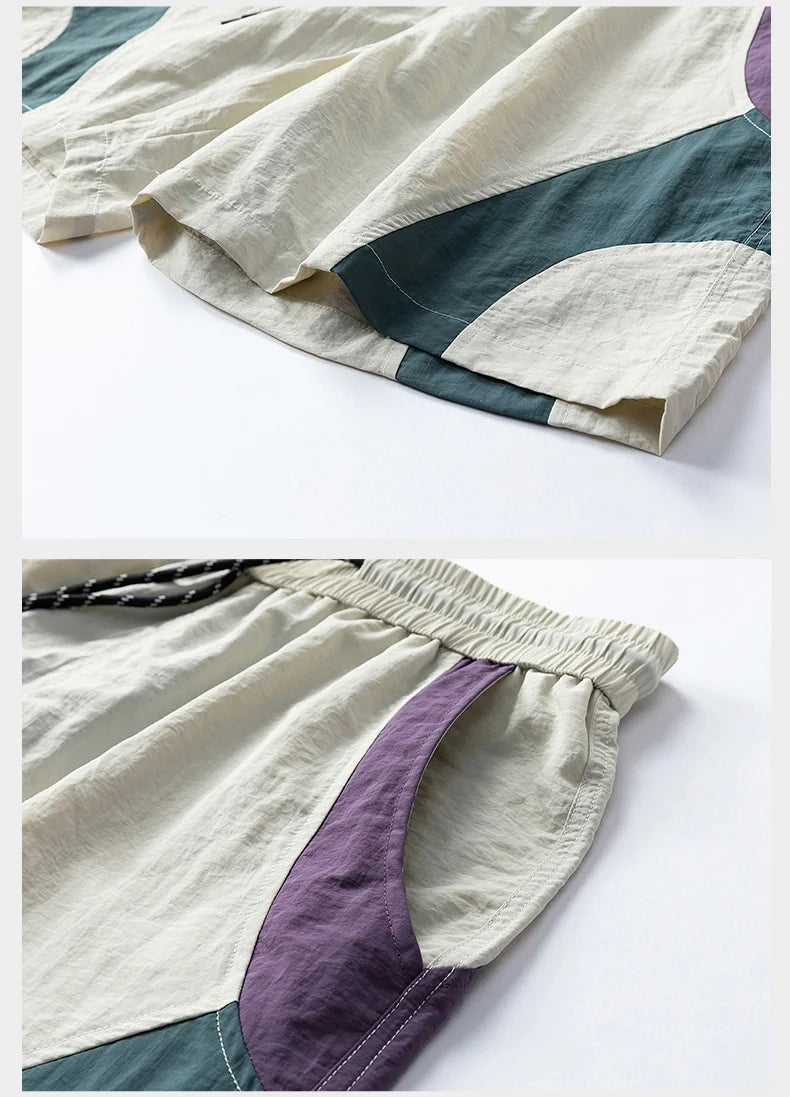 Summer Style Quick-Drying Shirt and Shorts Set for Men