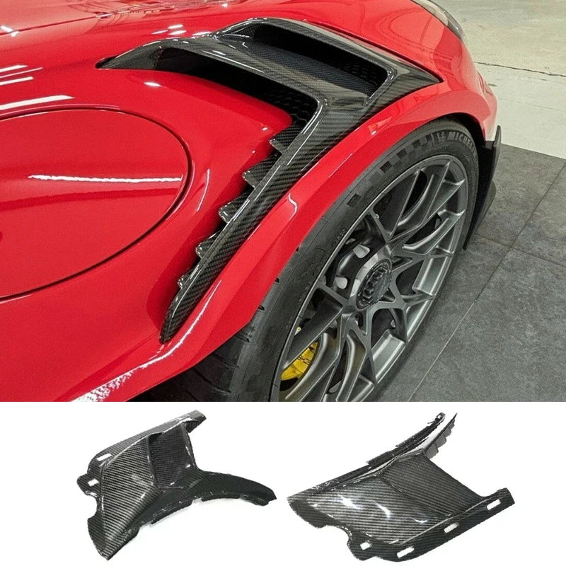 2022-2025 For Porsche 911 992 GT3 RS Dry Carbon Front Fender Air Vent Trims Exterior Accessories Body Kit