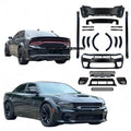 Car Conversion Upgrade SRT Front Rear Bumper Fender Bonnet Hood Spoiler Facelift Body Kit for Dodge Charger Bodykit