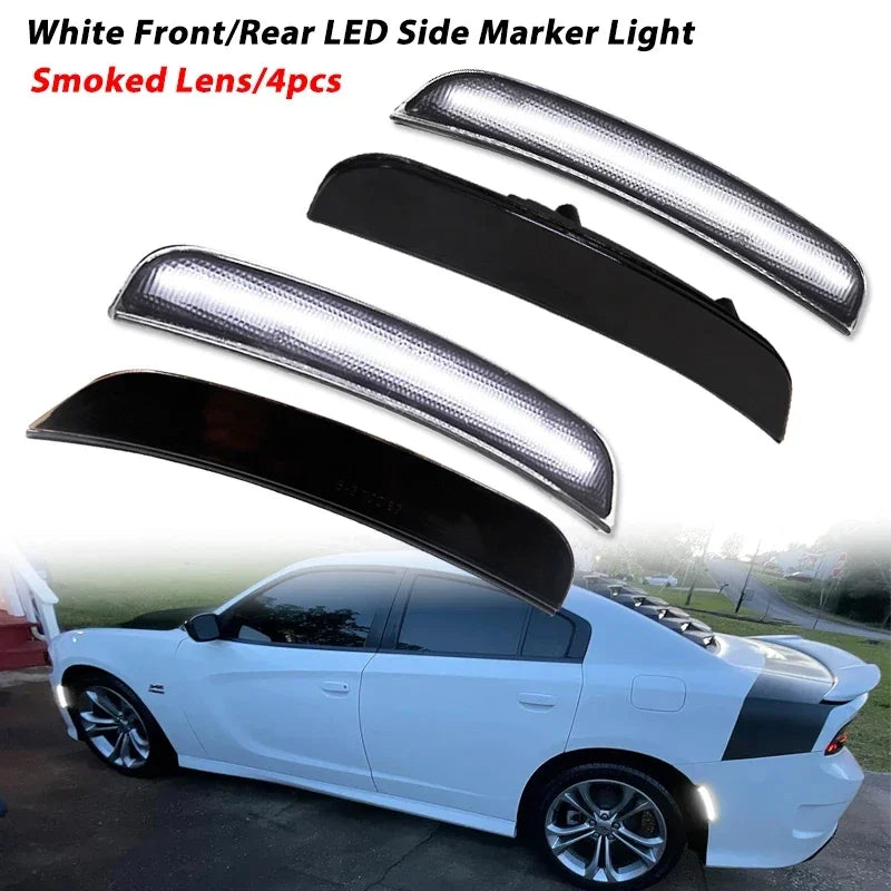 Front Rear Fender Side Marker Lights For Dodge Charger 2015 2016 2017 2018 2019 2020 2021 LED Turn Signal Lights Parking Lights