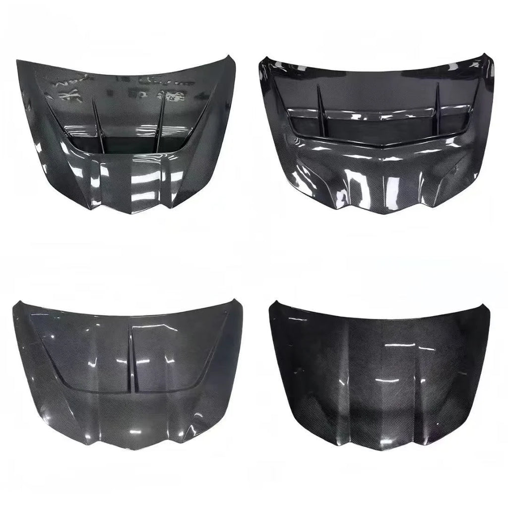 High Quality ZR1 Style Carbon Fiber Engine Hood Front Fender Trunk Lid Replacement Body Parts for Corvette C8