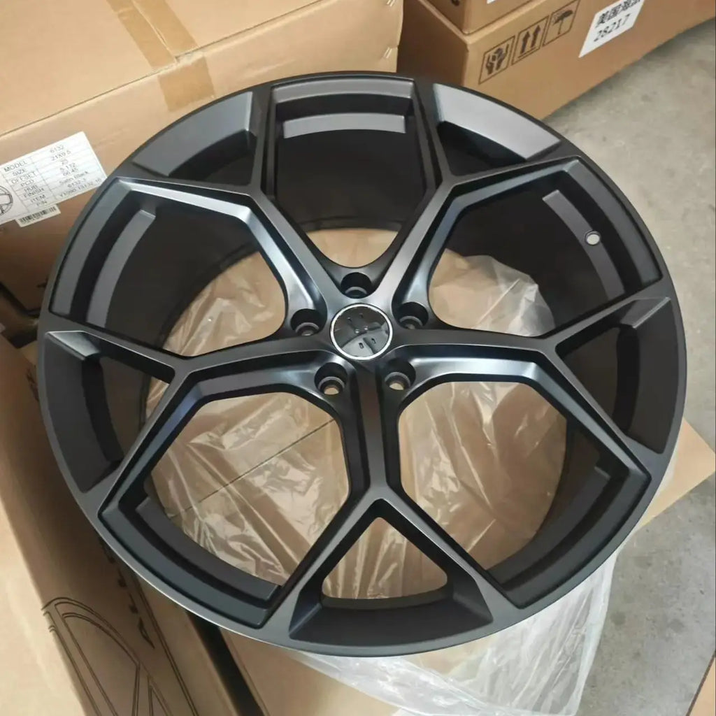 TP Good Price Muti Spoke Alloy Sport Car Wheel 20*9j ET 25/30 PCD 5X112 Satin Black Wheel Rim for Audi RS7 RS6 A5 A8 A6