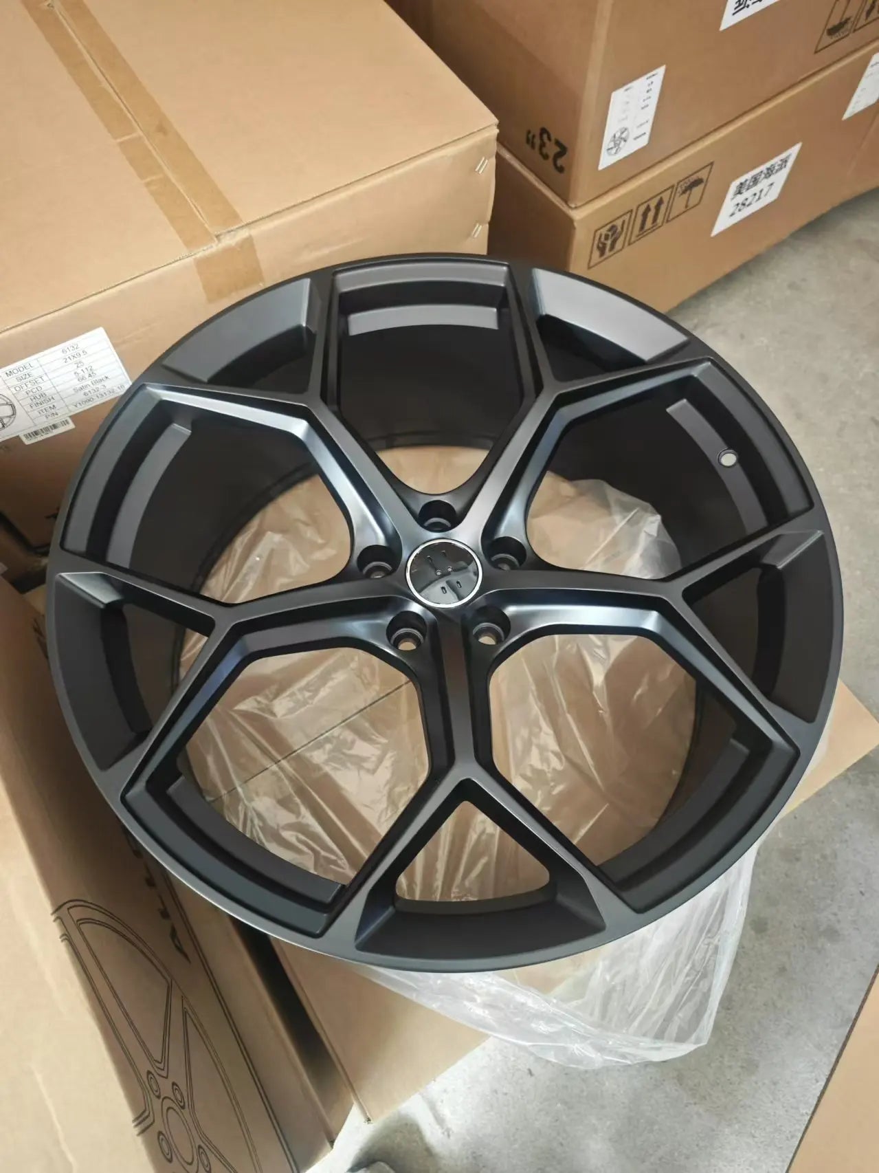 TP Good Price Muti Spoke Alloy Sport Car Wheel 20*9j ET 25/30 PCD 5X112 Satin Black Wheel Rim for Audi RS7 RS6 A5 A8 A6